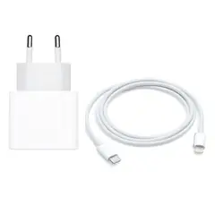 APPLE - Cargador Carga Rápida 20w + Cable 1m Usb-c A Lightning Blanco