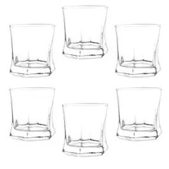 CRISTAR - Display 6 Vasos Bajos Modelo Vivaldi 250Ml Para Tragos Agua