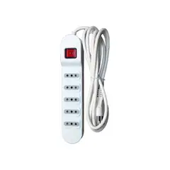 MACROTEL - Zapatilla Eléctrica Con Switch Blanca 3 mts - Sec