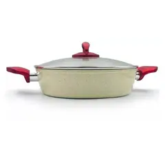 GENERICO - ARROCERA MARMOLEADA CON ASAS 26CM