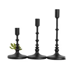 VATYERTY - Juego De 3 Candelabros Cónicos