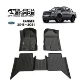 BLACK SNAKE OFF ROAD EQUIPMENT - Set Cubre Piso Calce Perfecto Ford Ranger 2015-2021