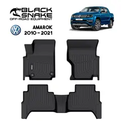 BLACK SNAKE OFF ROAD EQUIPMENT - Set Cubre Piso Calce Perfecto Volkswagen Amarok 2010-2021