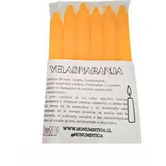 GENERICO - Pack 6 velas naranja