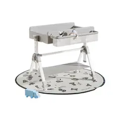 LUBABYCAS - Mudador De Pañales Plegable 3 En 1 Gris
