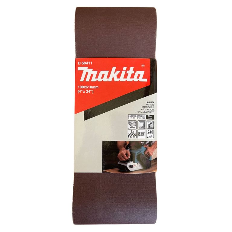 Lija de Banda 4x24" 3Pzs G-240 Madera-Metal D59411