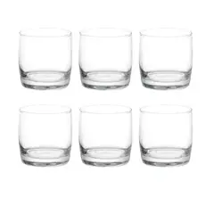 GENERICO - Set 6 Vasos Bajos Modelo Monterrey Transparente De 296mL