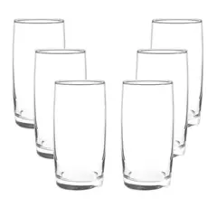 CRISTAR - Set 6 Vasos Altos Modelo Monterrey Transparente De 445mL