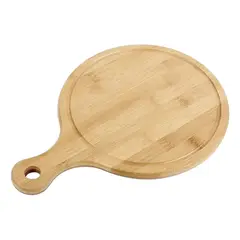 GENERICO - Tabla Para Picar Y Cortar De Madera Circular Enchapada 30cm