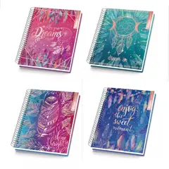 RHEIN - Pack 5 Cuadernos Gipsy Medio Oficio 150 Hojas Tapa Dura