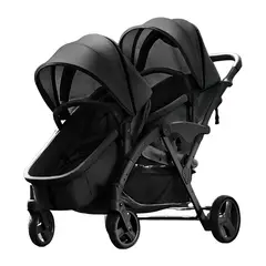 LUBABYCAS - Coche Doble Duo Reclinable 6 Modos En 1 Negro