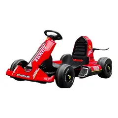 LUBABYCAS - Go Kart Auto Eléctrico 12V25A Rojo Con Control