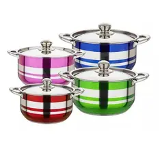 GENERICO - 4pcs Bateria De Cocina 304 Acero Inoxidable Ollas Sin Humo