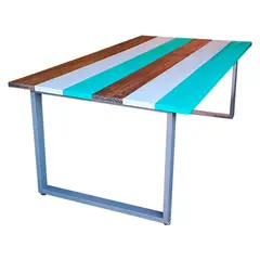 ARTE CHICO - Mesa Comedor Patas Metálicas colores Vintage
