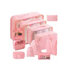 GENERICO - Set 11 Organizadores De Equipaje De Viaje Bolsa Impermeable Rosa