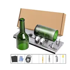 GENERICO - Cortador Botella Vidrio Base Metalica Kit Con Accesorios