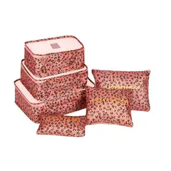 GENERICO - Bolsa Organizador Maleta Equipaje Viaje Impermeable Set 6 Pk Leopardo
