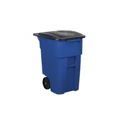 RUBBERMAID - CONTENEDOR BRUTE C/RUEDA Y TAPA AZUL
