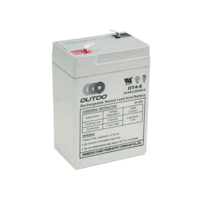 Batería de respaldo 6V 4A recargable