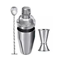 GENERICO - Set De Bar Cóctel coladorcucharacorterojiggercoctelera