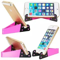 GENERICO - Soporte Multifuncion Celular O Tablet En V Para Escritorio FUCCIA