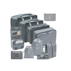 GENERICO - Set11 Organizadores De Equipaje De Viaje Bolsa Ropa Interior Gris