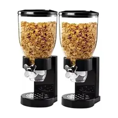 GENERICO - Dispensador De Cereales Doble Cereal Jayma Color Negro