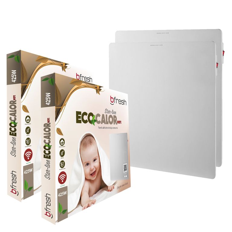 Pack 2 Panel Calefactor Eléctrico 425w con WIFI Bfresh
