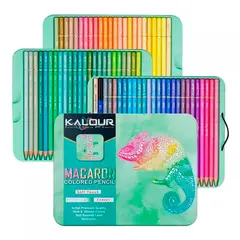 ESHOPANGIE - Set 72 Lápices Colores Macaron, Dibujo Arte Caja Metálica
