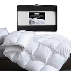 HOMELY - Cubrecama Cobertor King 90% Pluma Pecho Ganso Luxury