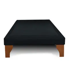 GENERICO - Base Para Cama Europea 1 Plaza Color Negro Lino