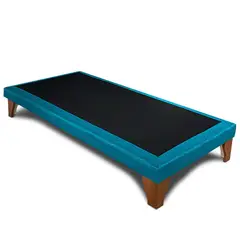 GENERICO - Base Para Cama Europea 1.5 Plazas Color Turquesa Lino