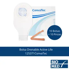 CONVATEC - Pack X 10 Bolsas Colostomia Active Life 125371