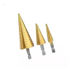 HOTECHE - Set de 3 Brocas Escalonadas de Acero