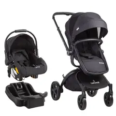 BEBESIT - Coche Travel System Deluxe 360° SX Negro