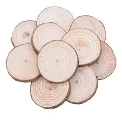 MOTARRO - Trozos De Madera 5 Piezas De 3 A 4 Cm Rodelas