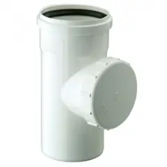 GENERICO - Tee Registro 75 C/goma Sanitario Blanco - Hoffens