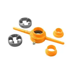 TOLSEN - Juego para hacer roscas tuberías de PVC 1/2″ 3/4″ 1″
