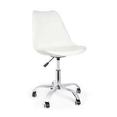 PANDALINO - Silla de escritorio Tulip Blanca - Blanco