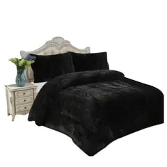 GENERICO - COBERTOR PLUMON 1.5 PLAZA PELUDITO CON CHIPORRO NEGRO TF