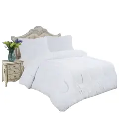 GENERICO - COBERTOR PLUMON 1.5 PLAZA PELUDITO CON CHIPORRO BLANCO TF