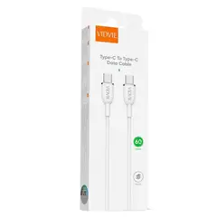 GENERICO - Cable carga rapida USB-C a USB-C 60W 1M Blanco