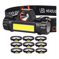 KUANGYE - Linterna Frontal Recargable Foco Cabeza Linterna Minera X10