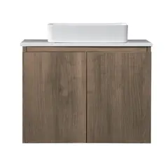 STRETTO - Mueble Vanitorio Sobre Cubierta Rectangular Completo 80x46 cm Ermes Lenga