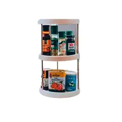 GENERICO - Mini Estante De Especias 2 Niveles Giratorio 360° Organizador