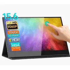 REHISK - Monitor Portátil Touch 15.6 Full HD - Para PC o consolas (Smart Case)
