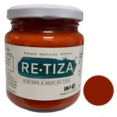 RETIZA - Pintura Tizada/Vintage ROJO TINTO/ QUEMADO 250 grs. base agua mate