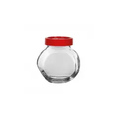 PASABAHCE - Set De De 2 Frascos Con Tapa Roja 180 Ml