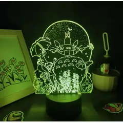 GENERICO - Lámpara Led Ilusión 3d Totoro 7 Colores