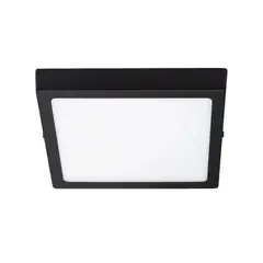 AVC - Panel LED Sobrepuesto Cuadrado Negro PRO 12W Cálido